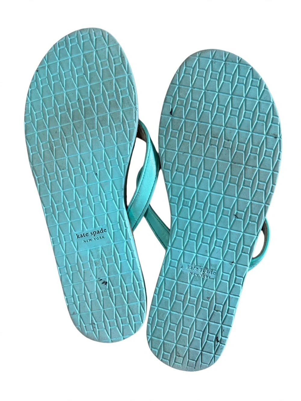 Kate Spade Turquoise Bow Flip Flops Thong Sandals 8.5